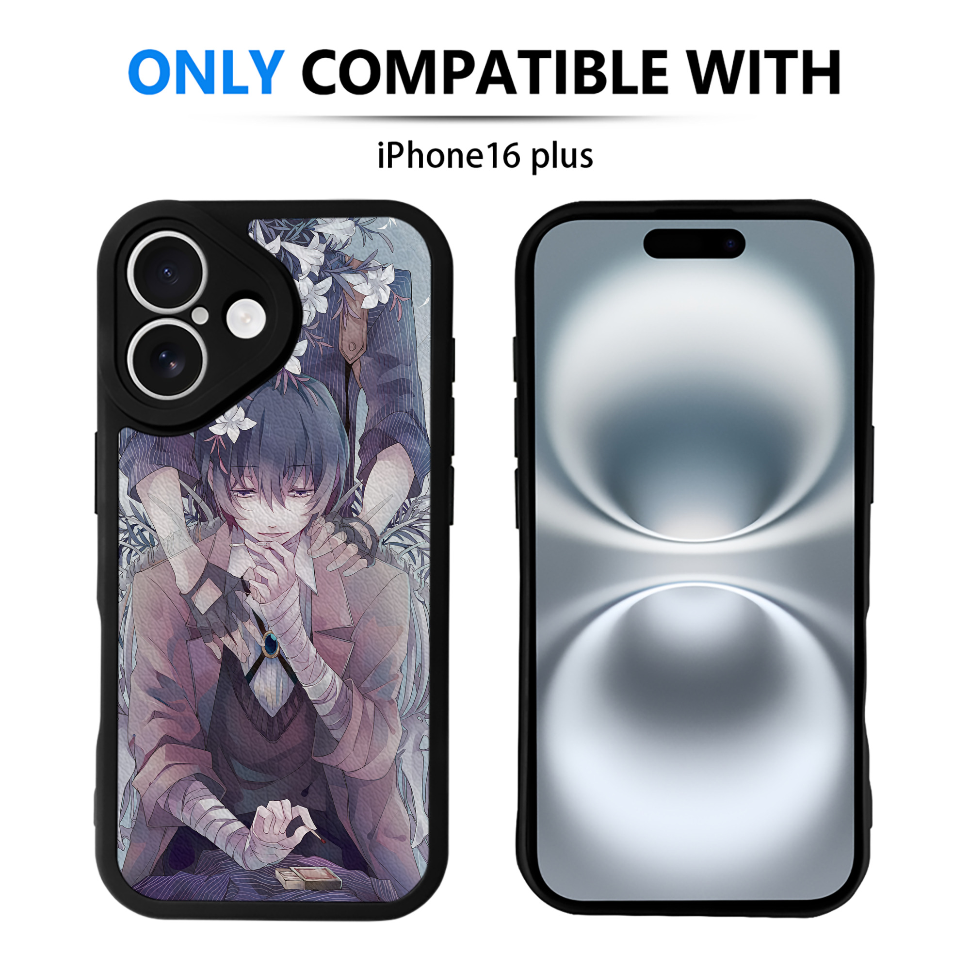 （画像用） 文豪ストレイドッグス Bungo Stray Dogs 【iPhone 16シリーズ対応】シリコンスマホケース（レザー調） 材質：シリコン